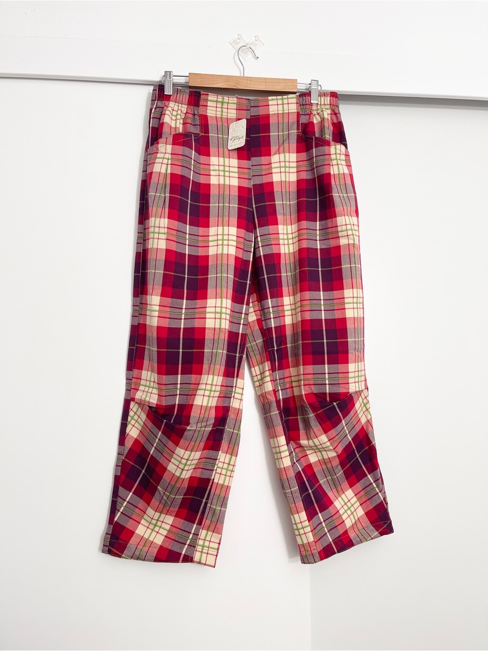 NWT Free People Nice Choice Plaid Pants Trousers Size Medium